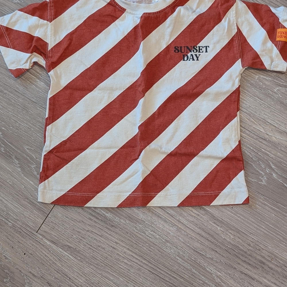 Kids Striped Red and White T-Shirt